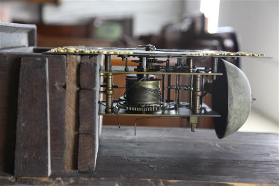 John Hocker of Reading. A George II oak eight day longcase clock, 6ft 10in.